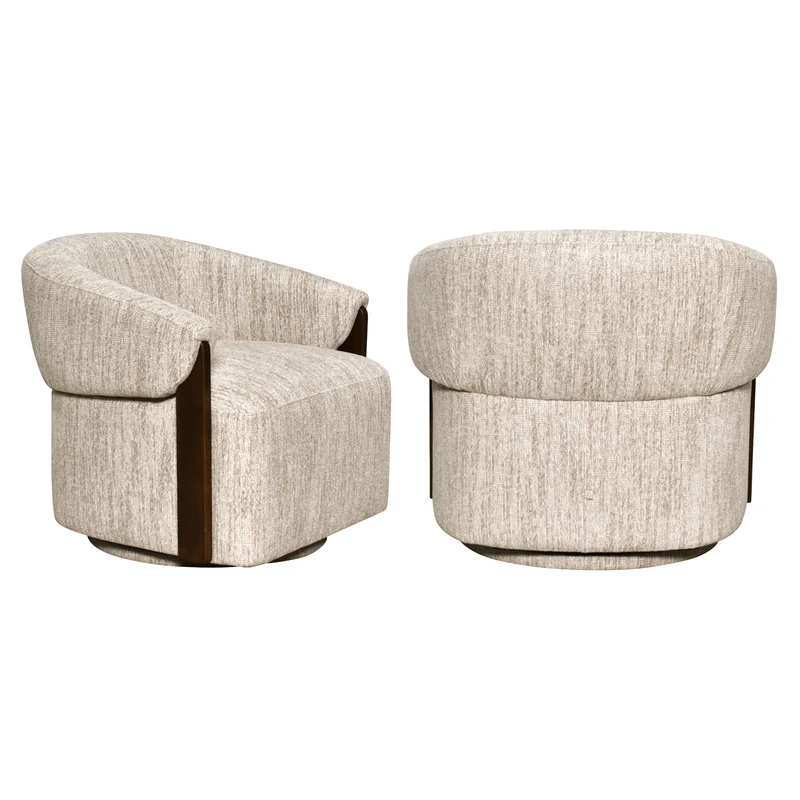 Lounge Stuhl Marina Richmond natural softweave, drehbar & feuerhemmend