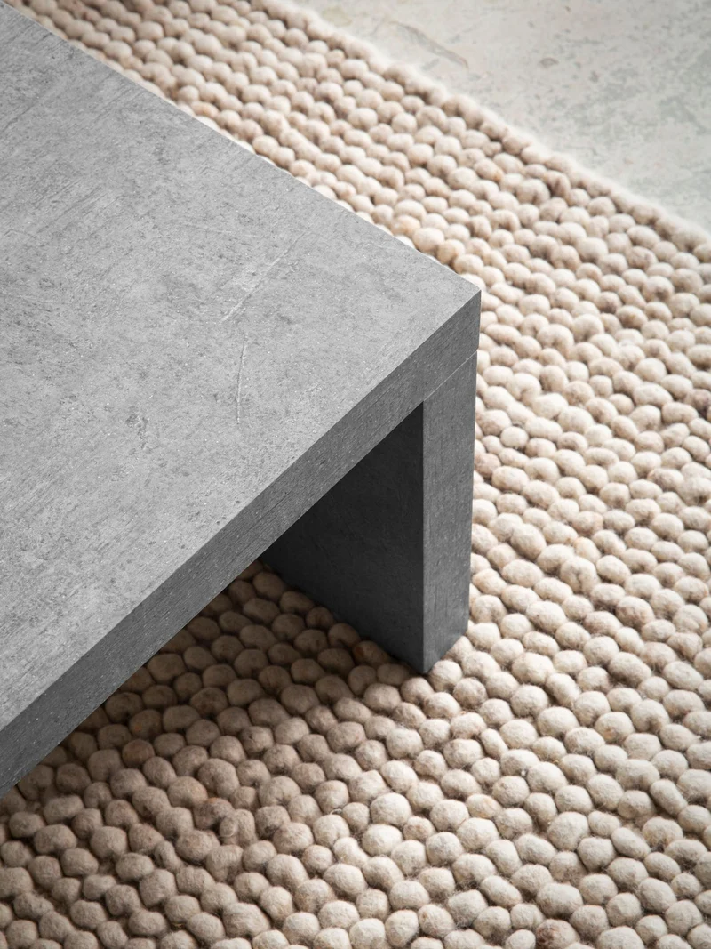 Couchtisch 110x55x35cm Beton-Optik Grau Rechteckig Design Wohnzimmertisch