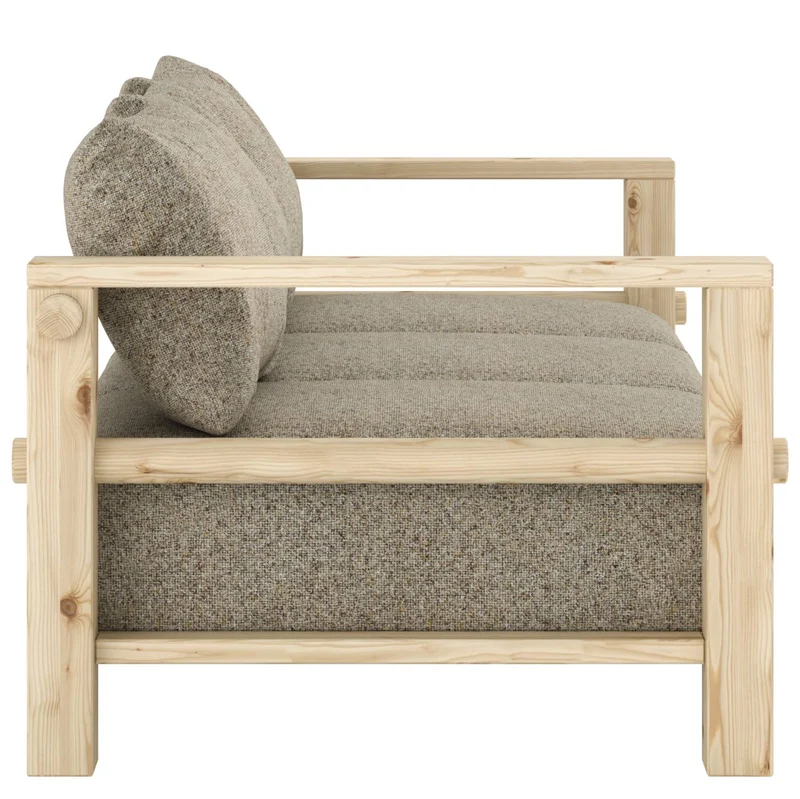 Schlafsofa BARE Sofa Bed mit Taschenfederkern Kiefer massiv unfinished