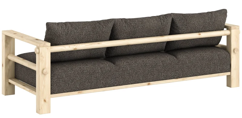Schlafsofa BARE Sofa Bed mit Taschenfederkern Kiefer massiv unfinished