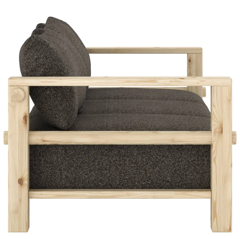 Schlafsofa BARE Sofa Bed mit Taschenfederkern Kiefer massiv unfinished