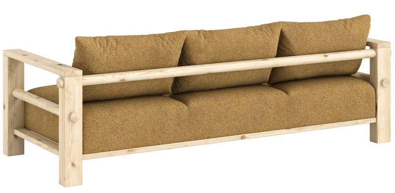 Schlafsofa BARE Sofa Bed mit Taschenfederkern Kiefer massiv unfinished