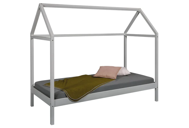 Hausbett Sun Road Grau aus Massivholz Kiefer fürs Kinderzimmer