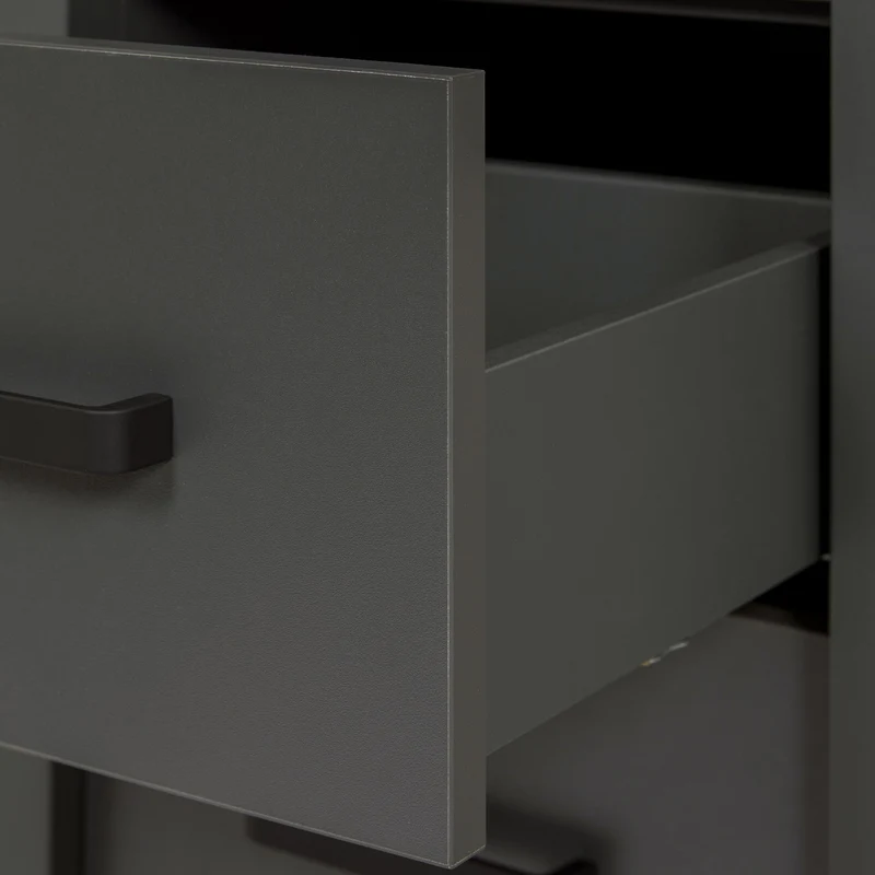Badschrank Veneto Midischrank Anthrazit mit Artisan Eiche Optik