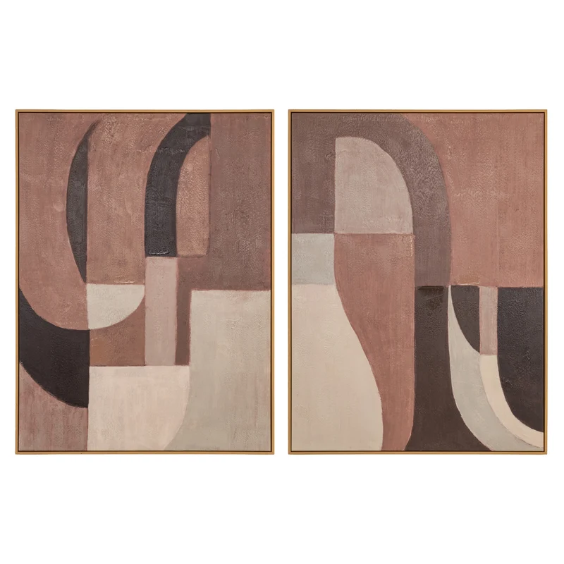 Wandkunst Tatu Braun – dekoratives Wandbild aus Leinwand, 120x90 cm