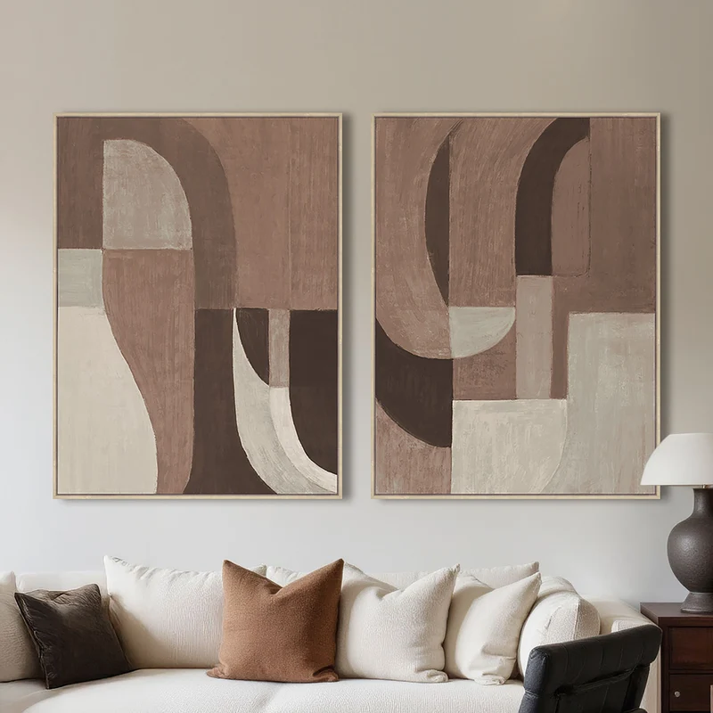 Wandkunst Tatu Braun – dekoratives Wandbild aus Leinwand, 120x90 cm