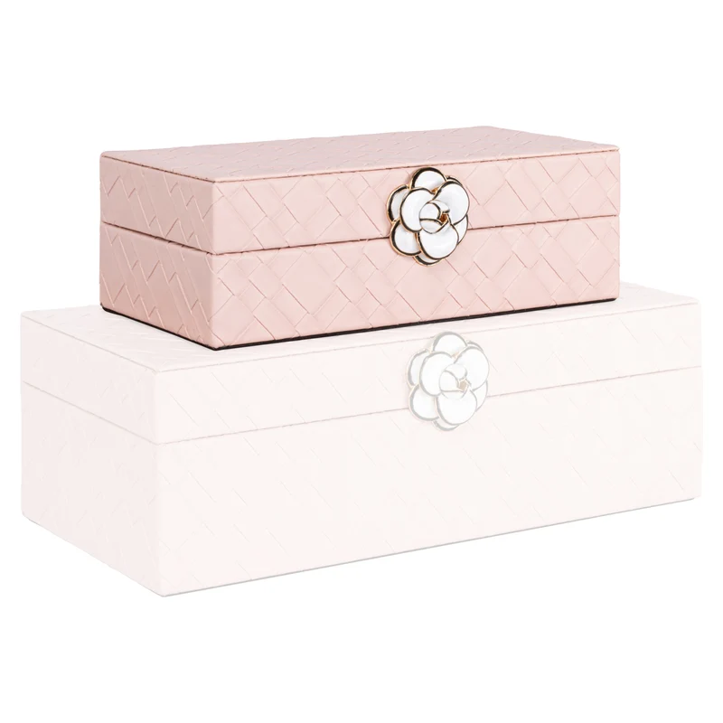 Aufbewahrungsbox Lotte in Pink – edles PU-Leder, kompaktes Design