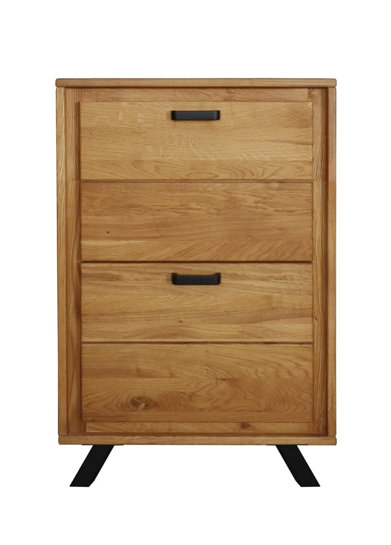 Garderoben-Set Serie BERN II-L 5-teilig Wildeiche Massivholz geölt