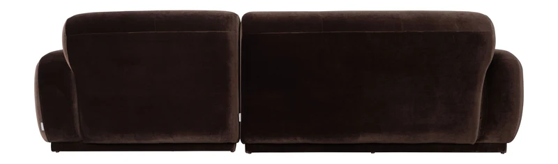 Sofa Hazel mit Chaiselongue rechts, Braun aus Eukalyptusholz