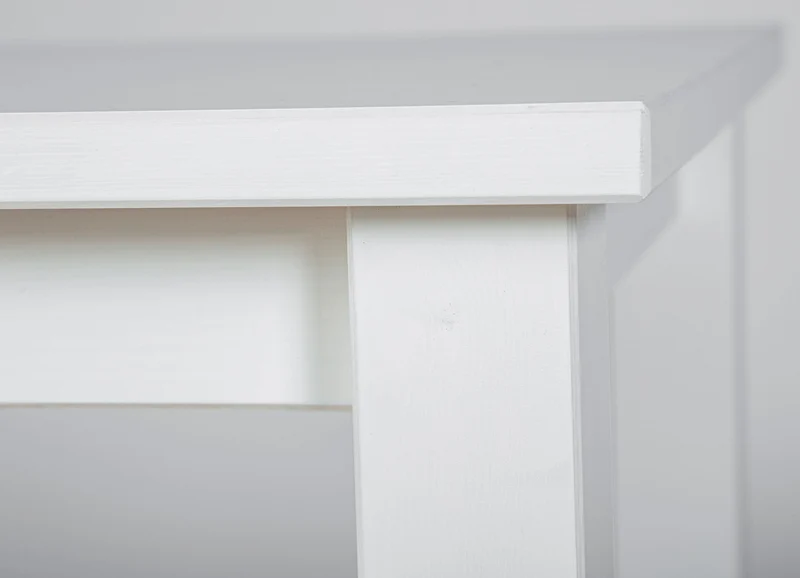 Beistelltisch Asgar Massivholz Kiefer in Weiß fürs Wohnzimmer