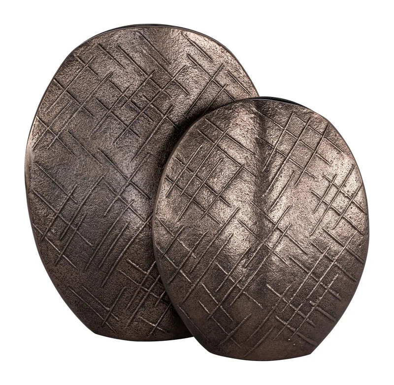 Vase Olivra bronze L – Richmond Deko-Vase aus Aluminium, 38 cm