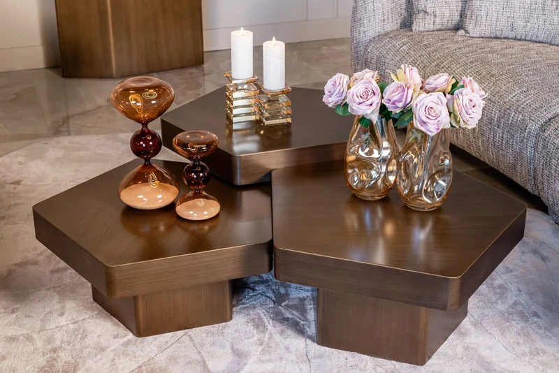 Sanduhr Elba klein braun – dekoratives Glas-Objekt von Richmond