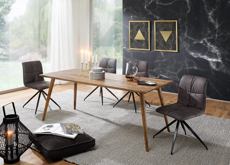 Esszimmertisch REPA 160x80x76cm Sheesham Massivholz Landhausstil