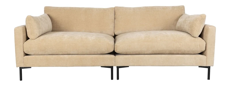 Sofa Summer 3-Sitzer in Sand mit Stahlgestell für Wohnzimmer