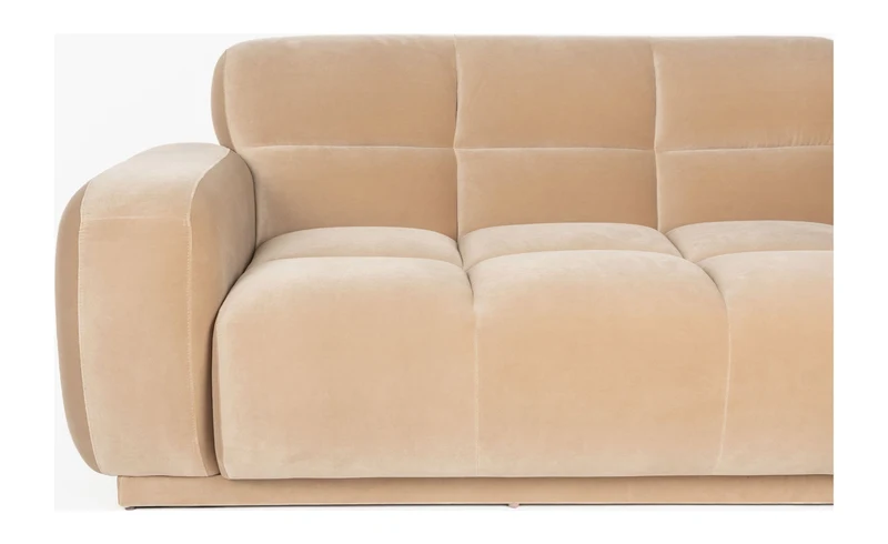 Sofa Hazel XL mit Chaiselongue rechts, Beige aus Eukalyptusholz