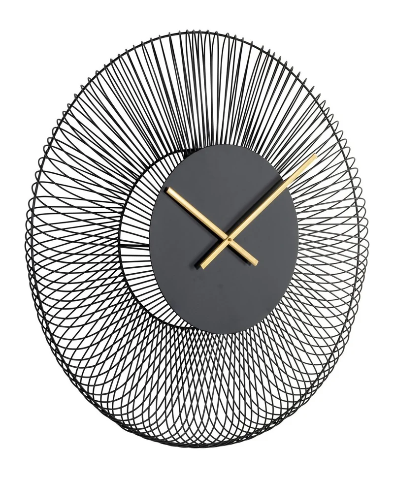 Richmond Wanduhr Blunt Black aus Eisen, Ø 85 cm, modernes Design