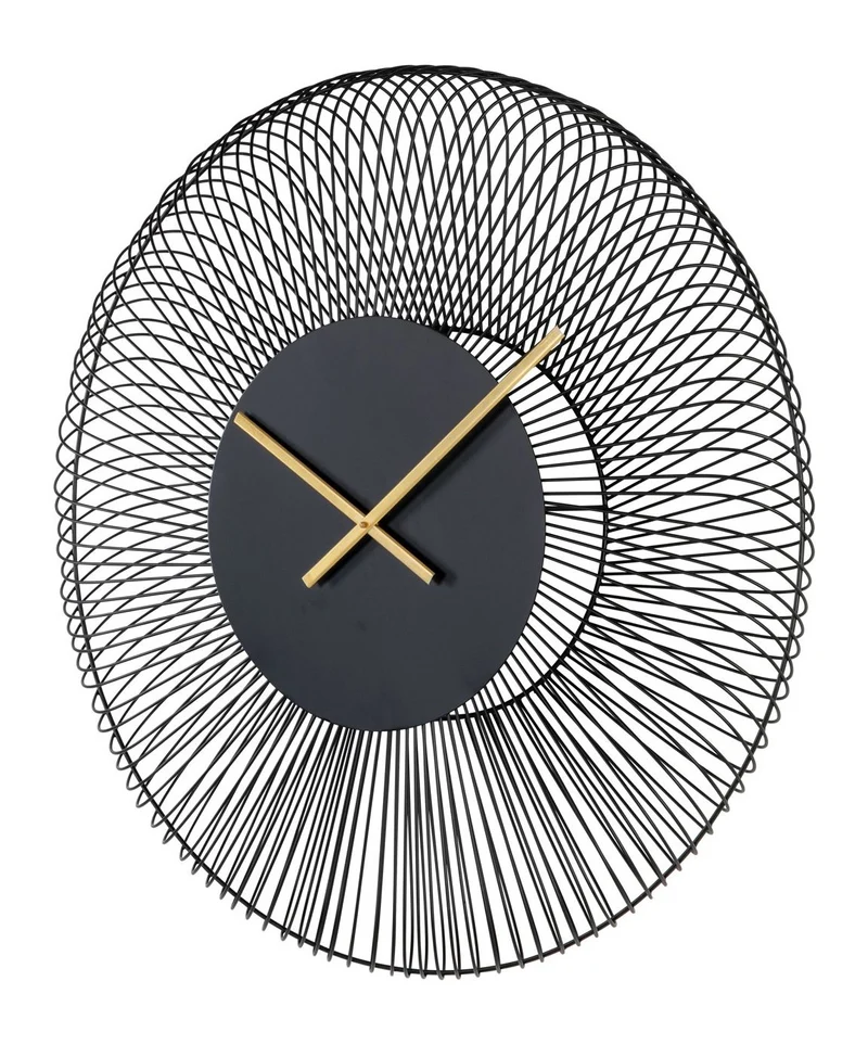 Richmond Wanduhr Blunt Black aus Eisen, Ø 85 cm, modernes Design