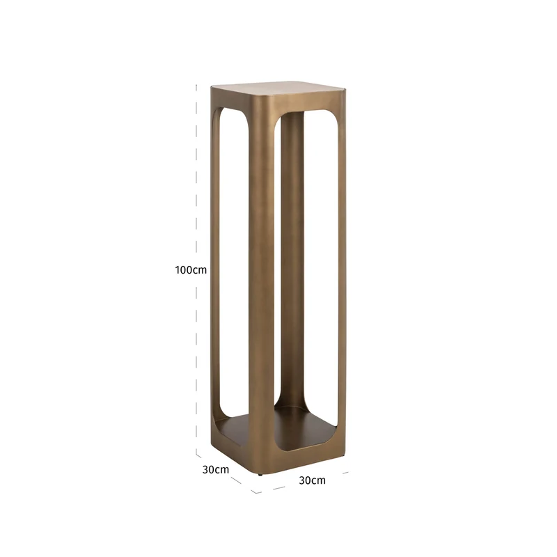Richmond Säule Claridge gold antique – runder Deko-Sockel, 100 cm