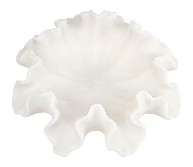 Richmond Schale Lola white – dekorative Deko-Schale in Korallenoptik