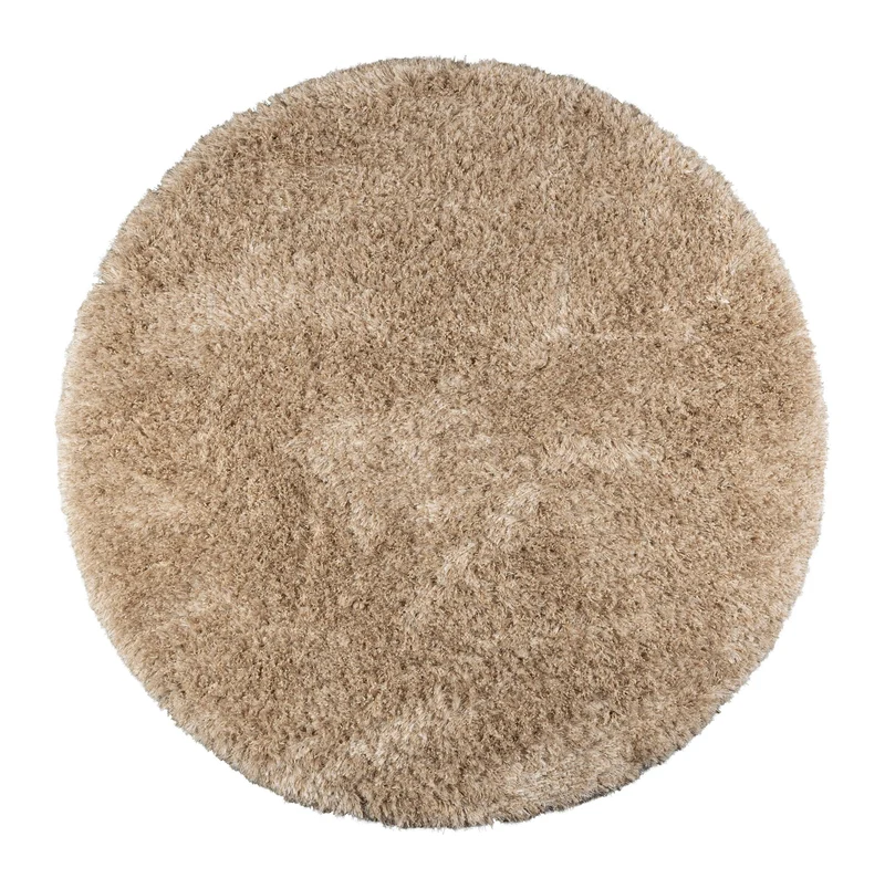 Teppich Hairy 200 rund, Hochflor aus 100% Wolle in Weiß von Dutchbone