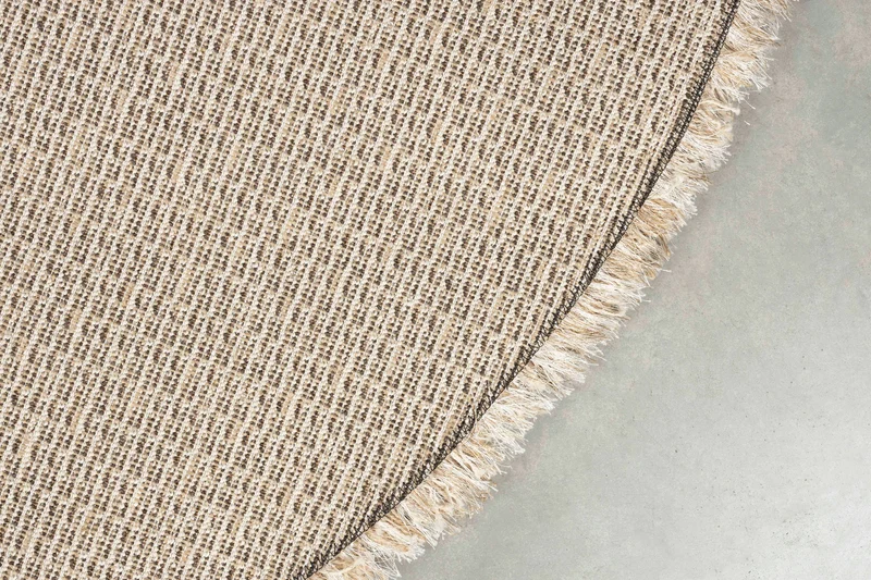 Teppich Hairy 200 rund, Hochflor aus 100% Wolle in Weiß von Dutchbone