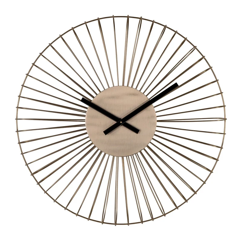 Wanduhr Wirle Gold von Richmond – edle Design-Uhr aus Eisen, Ø 61 cm