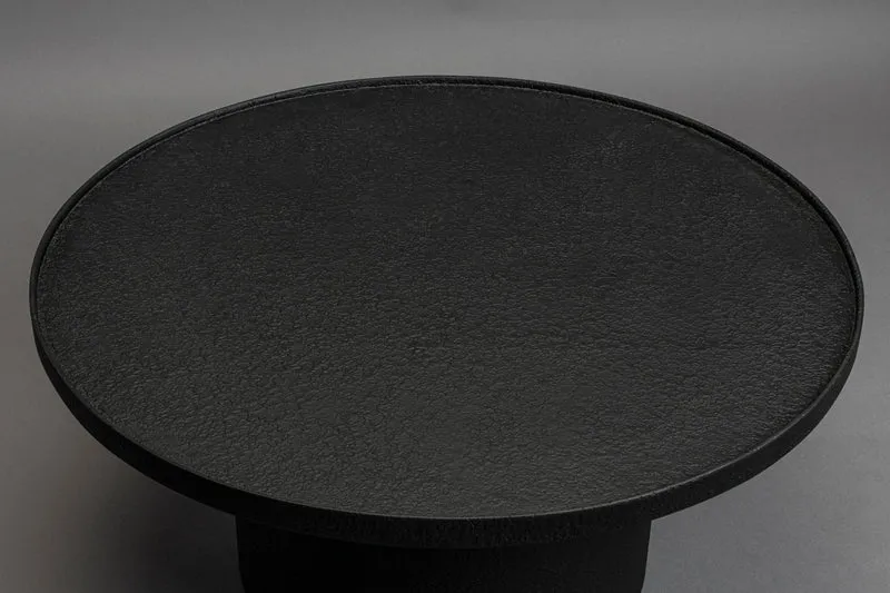Couchtisch Winston Rund Schwarz mit Liquid-Metal-Optik von Dutchbone