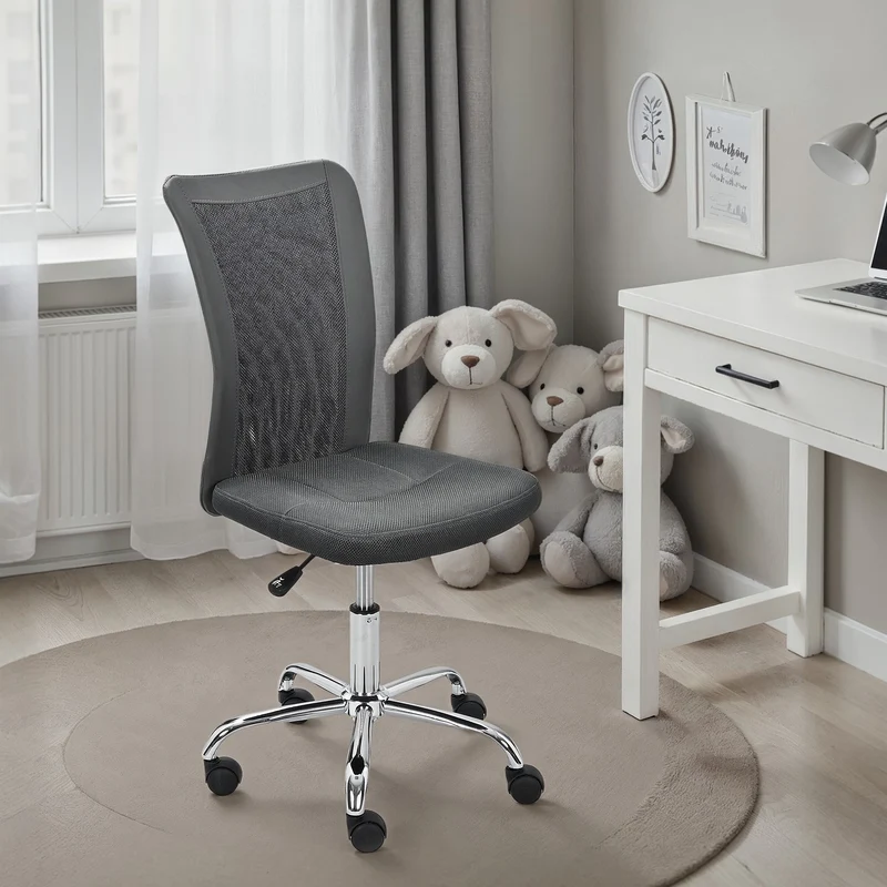 Kinderstuhl Bonnie Interlink in Grau, höhenverstellbar mit Mesh-Bezug