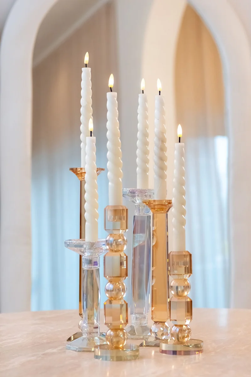 Richmond Kerzenhalter Meral Glas Braun klein – edles Deko-Accessoire