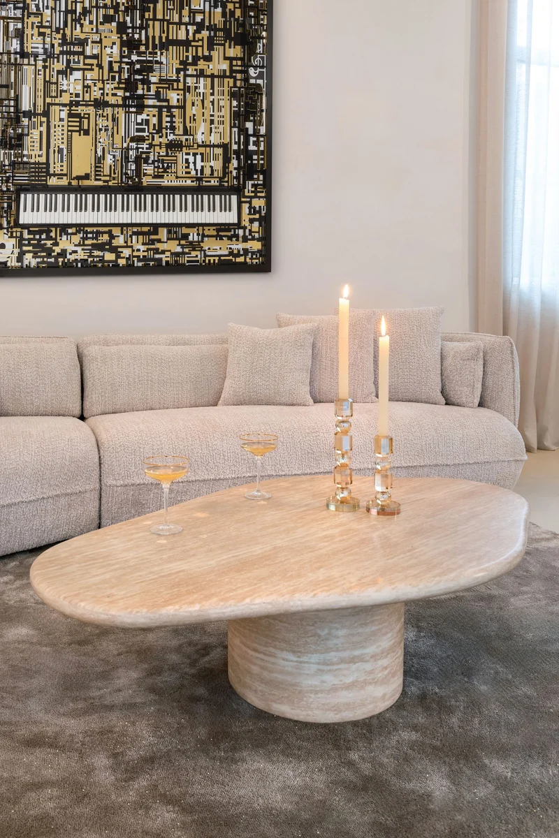 Richmond Kerzenhalter Meral Glas Braun klein – edles Deko-Accessoire