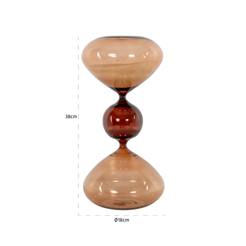Dekoratives Objekt Sanduhr Elba, braun, 38 cm – Richmond Glas-Deko