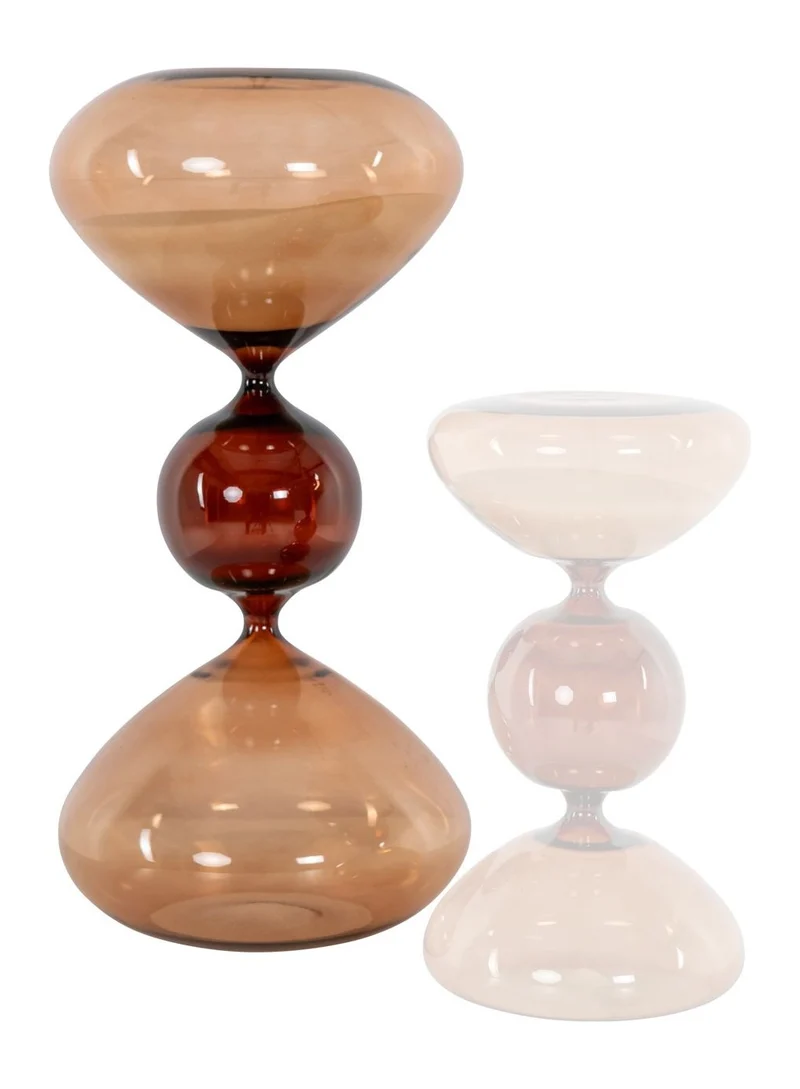 Dekoratives Objekt Sanduhr Elba, braun, 38 cm – Richmond Glas-Deko