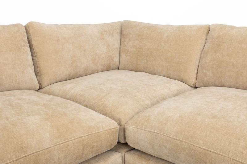 Sofa Summer 7-Sitzer Sand mit Stoffbezug für gemütliche Wohnzimmer