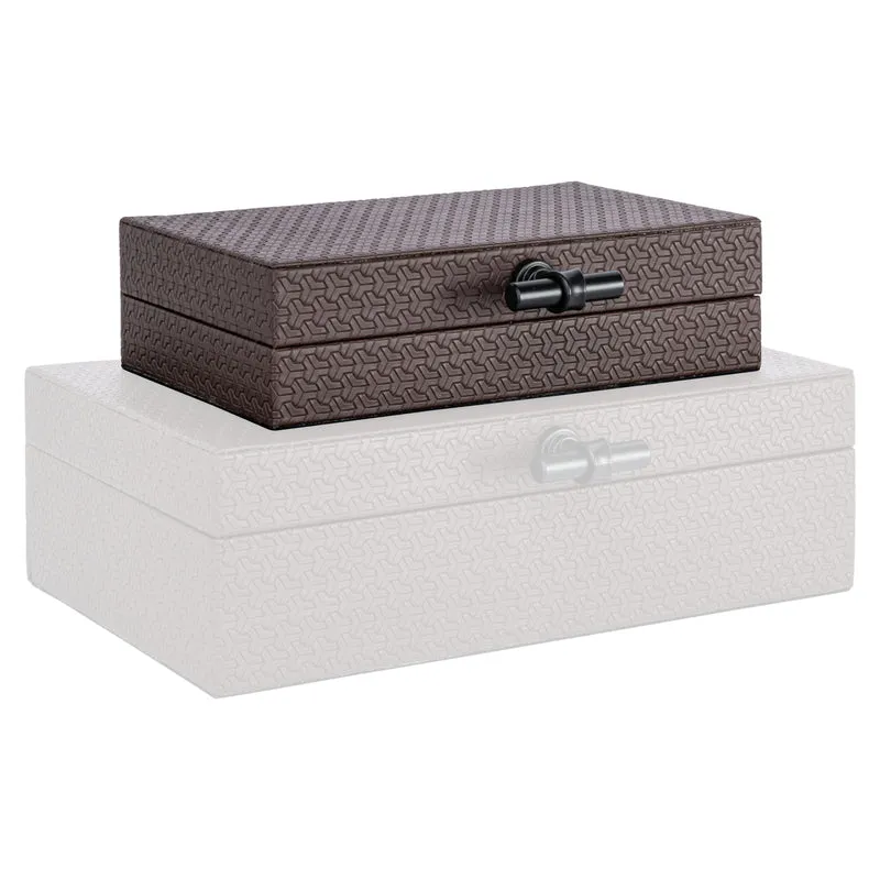 Aufbewahrungsbox Billie Dunkelbraun aus PU-Leder, Richmond