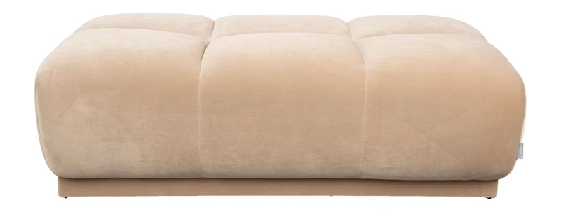 Hocker Hazel Beige mit Eukalyptusholz-Gestell von Zuiver