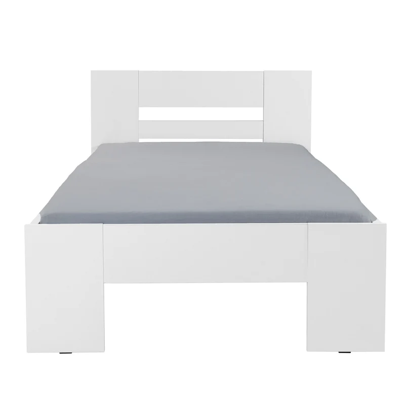 Einzelbett Annik 90x200 Weiß aus MDF für Schlaf- & Kinderzimmer