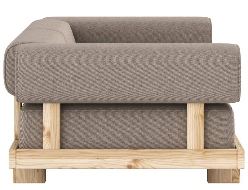 Schlafsofa STAY Sofa Bed mit Taschenfederkern Kiefer massiv unfinished