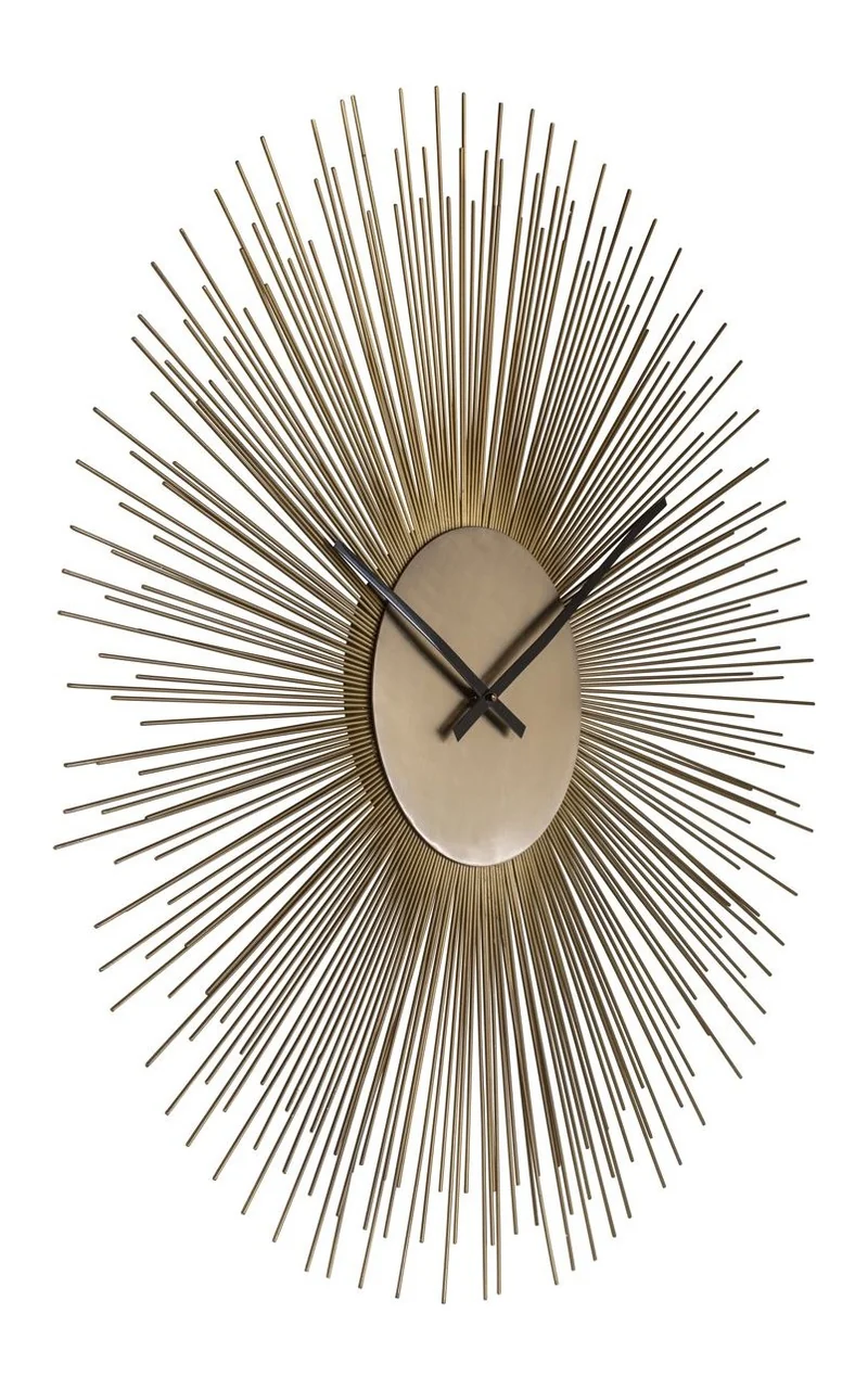 Richmond Wanduhr Chasin gold Ø 90 cm, sonnenförmiges Design