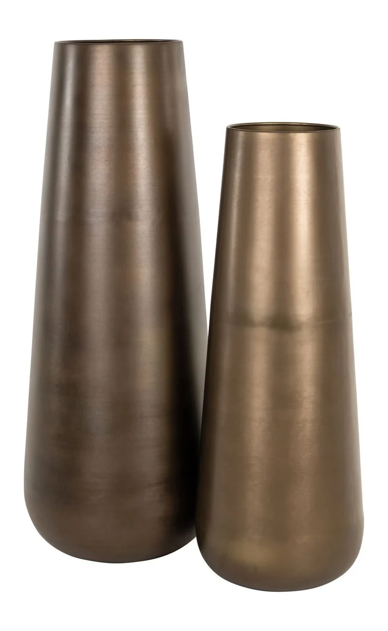 Vase Kenza Brass Antique – elegante Alu-Deko-Vase von Richmond