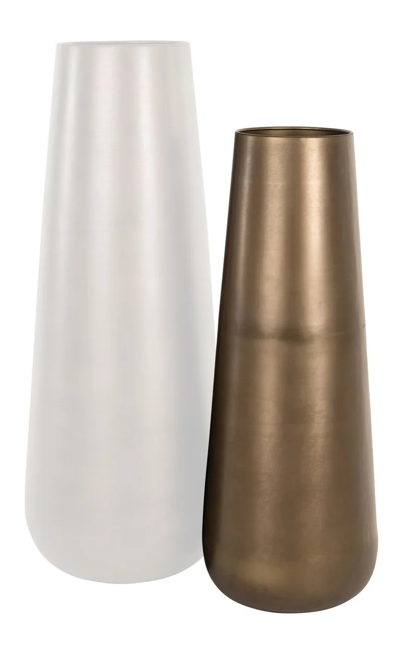 Vase Kenza Brass Antique – elegante Alu-Deko-Vase von Richmond
