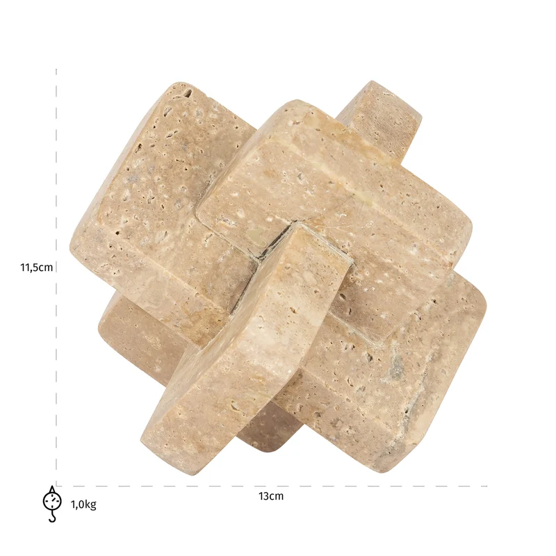Dekoratives Objekt Mony Travertin beige – Richmond Naturstein-Deko