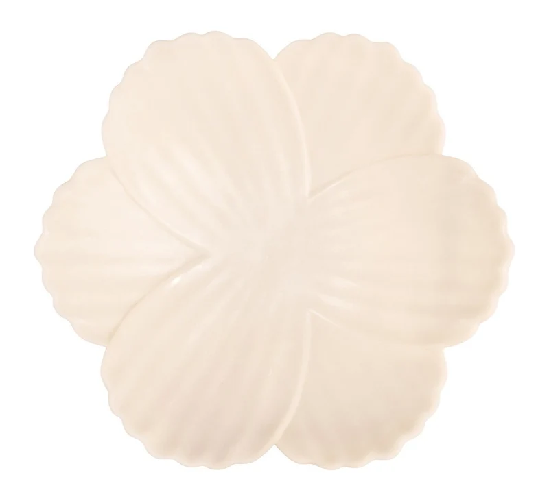 Schale Xena White L – große Deko-Schale aus Polyresin, 45 cm