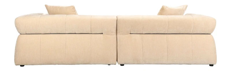 Sofa Hodge 4,5-Sitzer Beige mit Samtbezug im Boho-Stil von Dutchbone