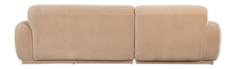 Sofa Hazel mit Chaise Longue in Beige, Gestell aus Eukalyptusholz