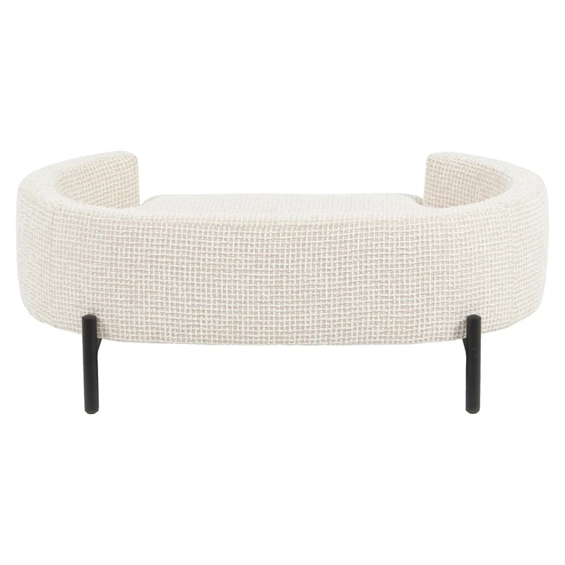 Hundebett Dolly beige Blockweave – stilvoller Liegeplatz für Hunde