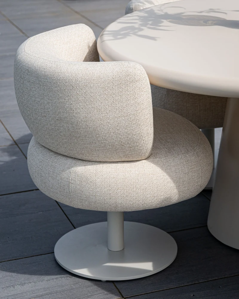 Outdoor Stuhl Mason beige alpine – drehbar, wetterfest, UV-beständig
