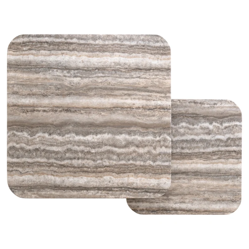 Couchtisch Dulce Denizly 2er-Set grau – Marmor-Optik, Richmond