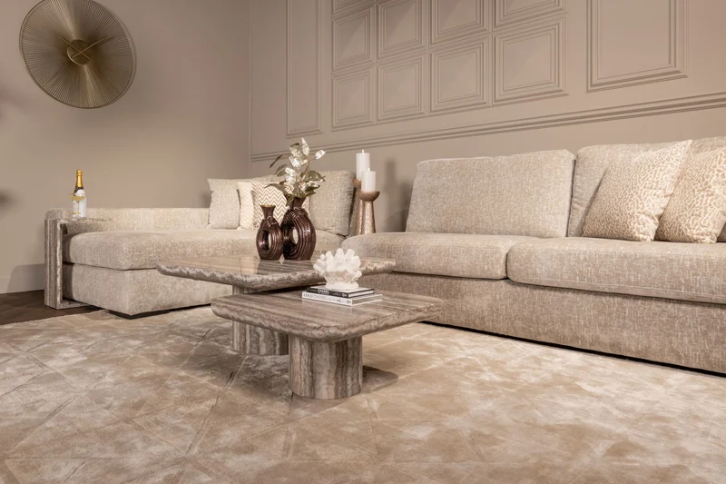 Couchtisch Dulce Denizly 2er-Set grau – Marmor-Optik, Richmond