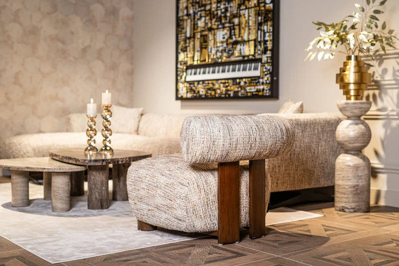Deko-Vase Akelei Gold – Eisen mit Messingbeschichtung, Glamour-Stil