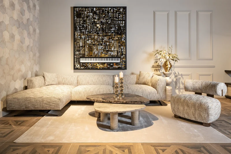 Deko-Vase Akelei Gold – Eisen mit Messingbeschichtung, Glamour-Stil